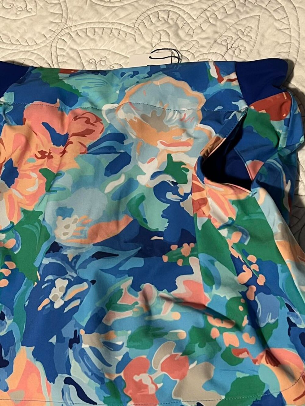 NWT Walter Hagen Pull-On Skort Blue Gouache Floral Size S - Picture 3 of 10